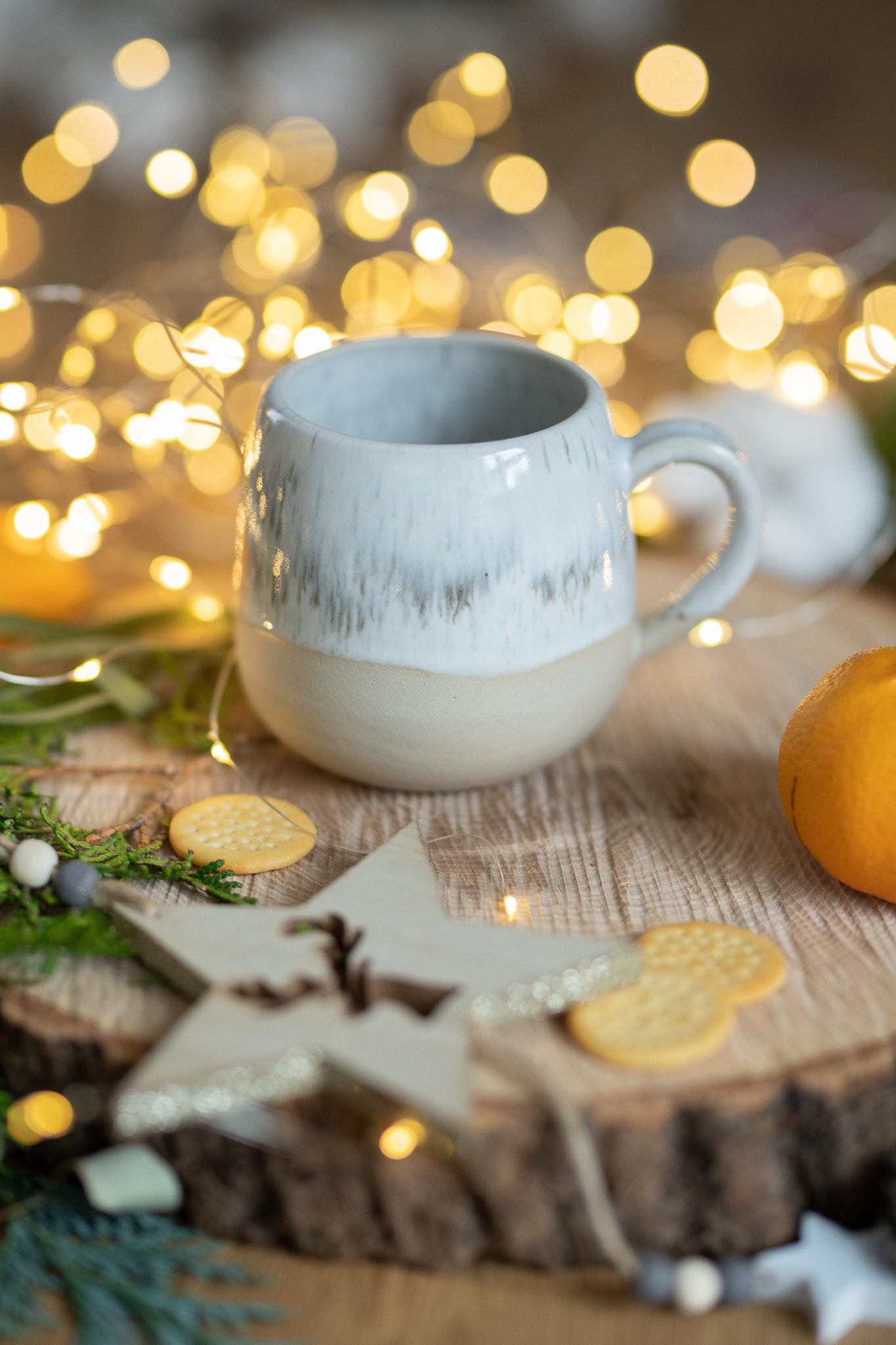 Sustainable Ceramic Mug (300 ml) in Cream Tone, Lovingly Handmade with Unique Variations, Enhancing Your Tea and Coffee Experience