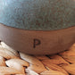 Set salière et poivrière en céramique, Gris avec bleu foncé