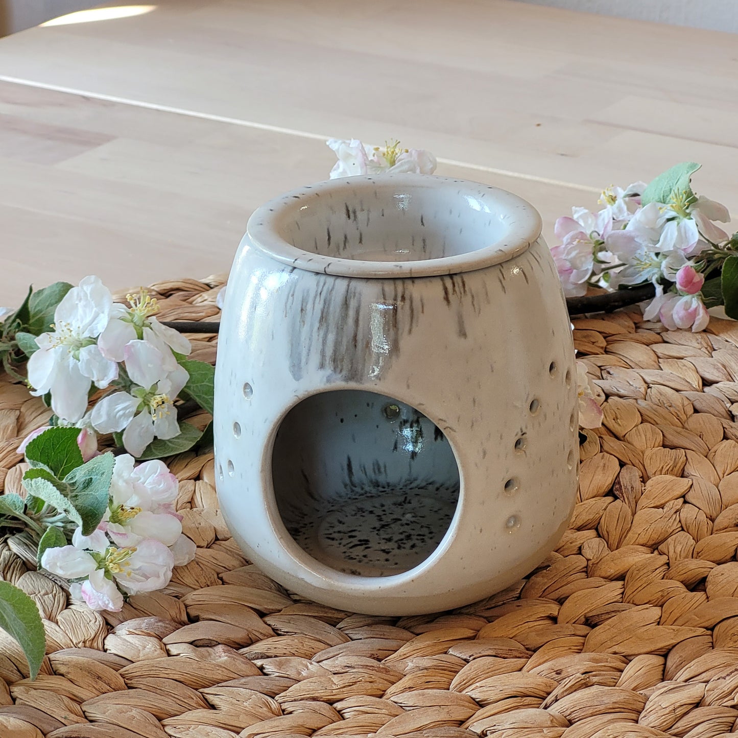 Handmade Rustic Ceramic Aroma Lamp | Pottery 