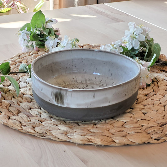 Ceramic Salad Bowl exhibits minor flaws in its design.