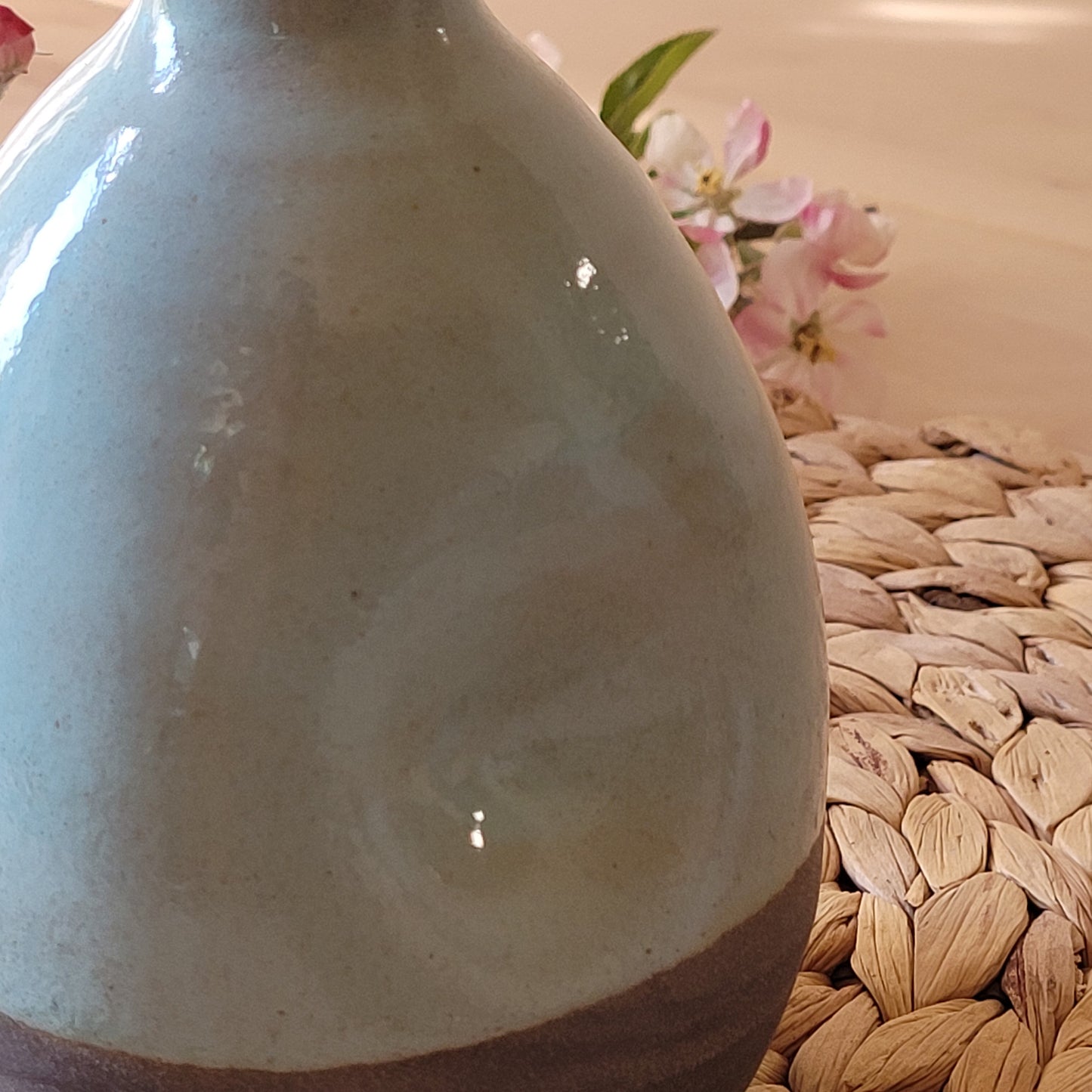 Distributeur d’huile de poterie en grès rustique | Cadeau de pendaison de crémaillère unique - Fabriqué sur commande