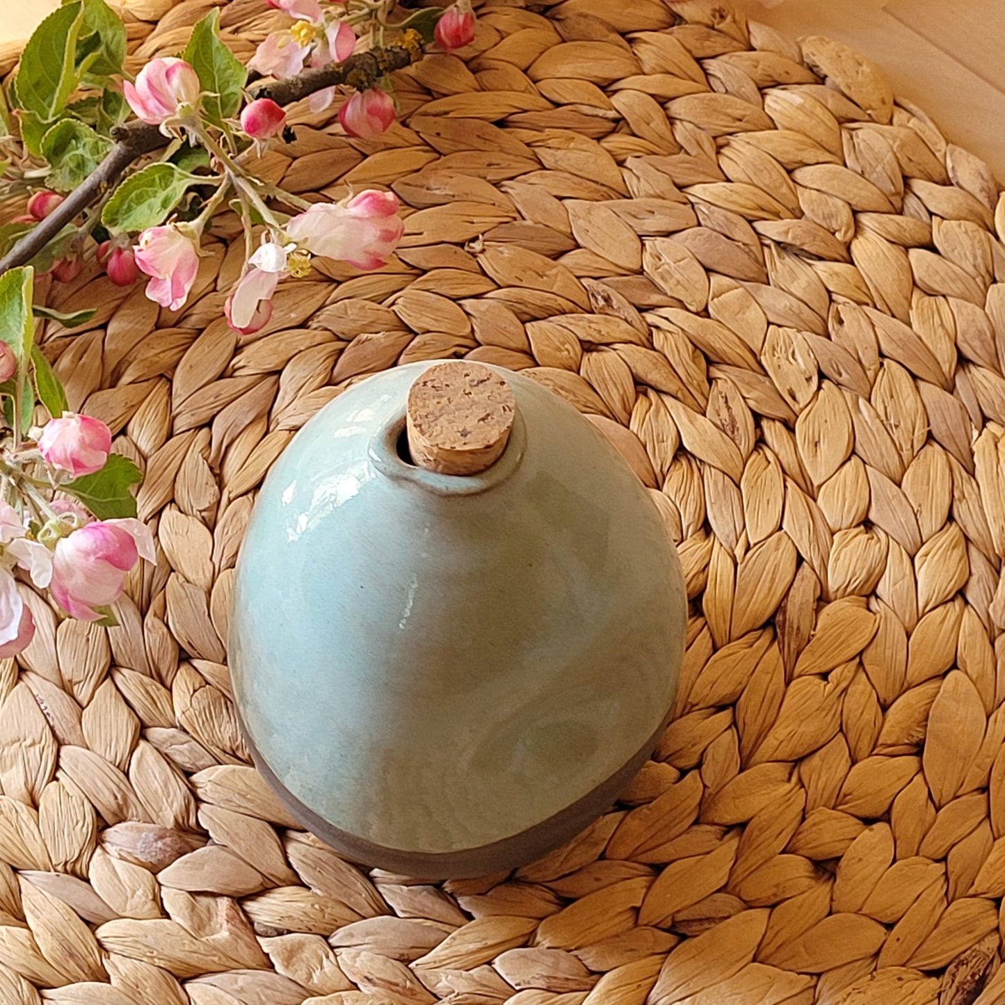 Rustic Stoneware Pottery Oil Dispenser | Unique Housewarming Gift -Made to Order