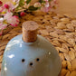 Ceramic salt or pepper schaker- grey with turquoise