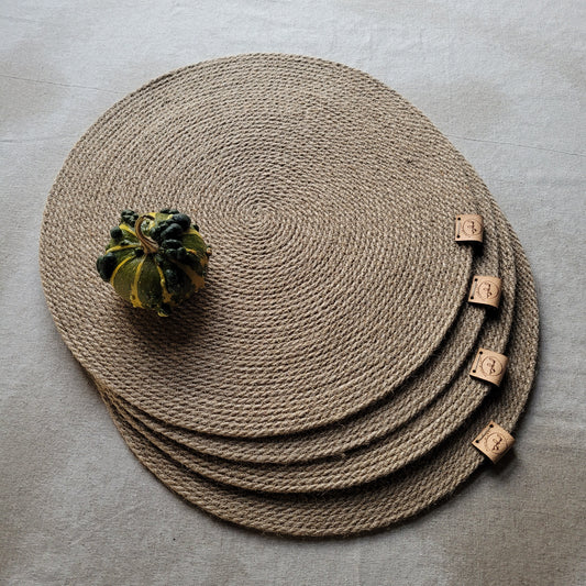 Sets de table en jute naturel – Sets de table décoratifs pour décoration de ferme (1, lot de 2, lot de 4)