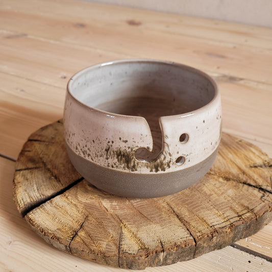Ceramic yarn bowl with a small imperfections