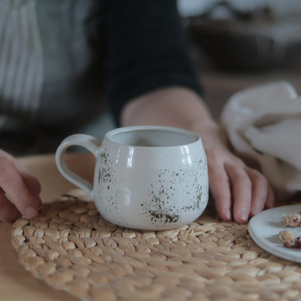 Cappuccino Mug | Speckled Stoneware | Handmade 330ml