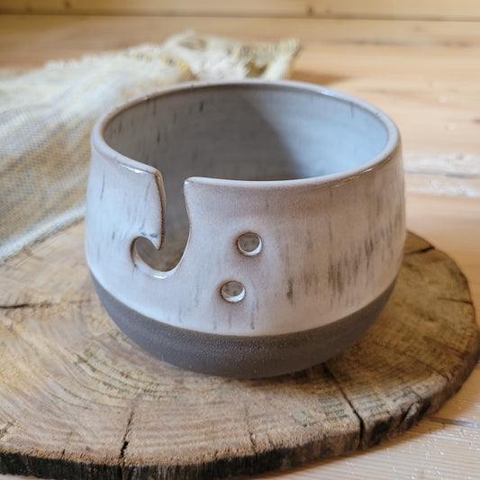 Yarn bowl with imperfection