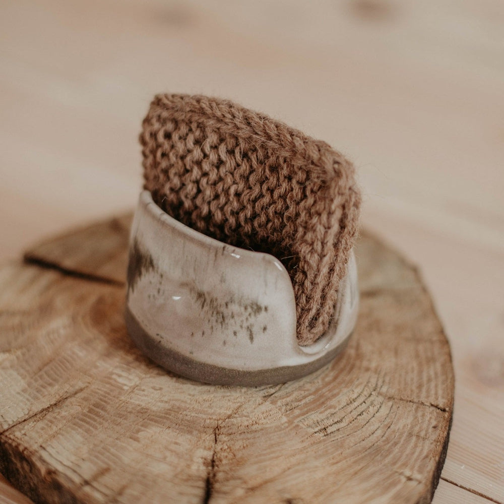 Sponge Holder | Beige Speckled Stoneware | Minimalist