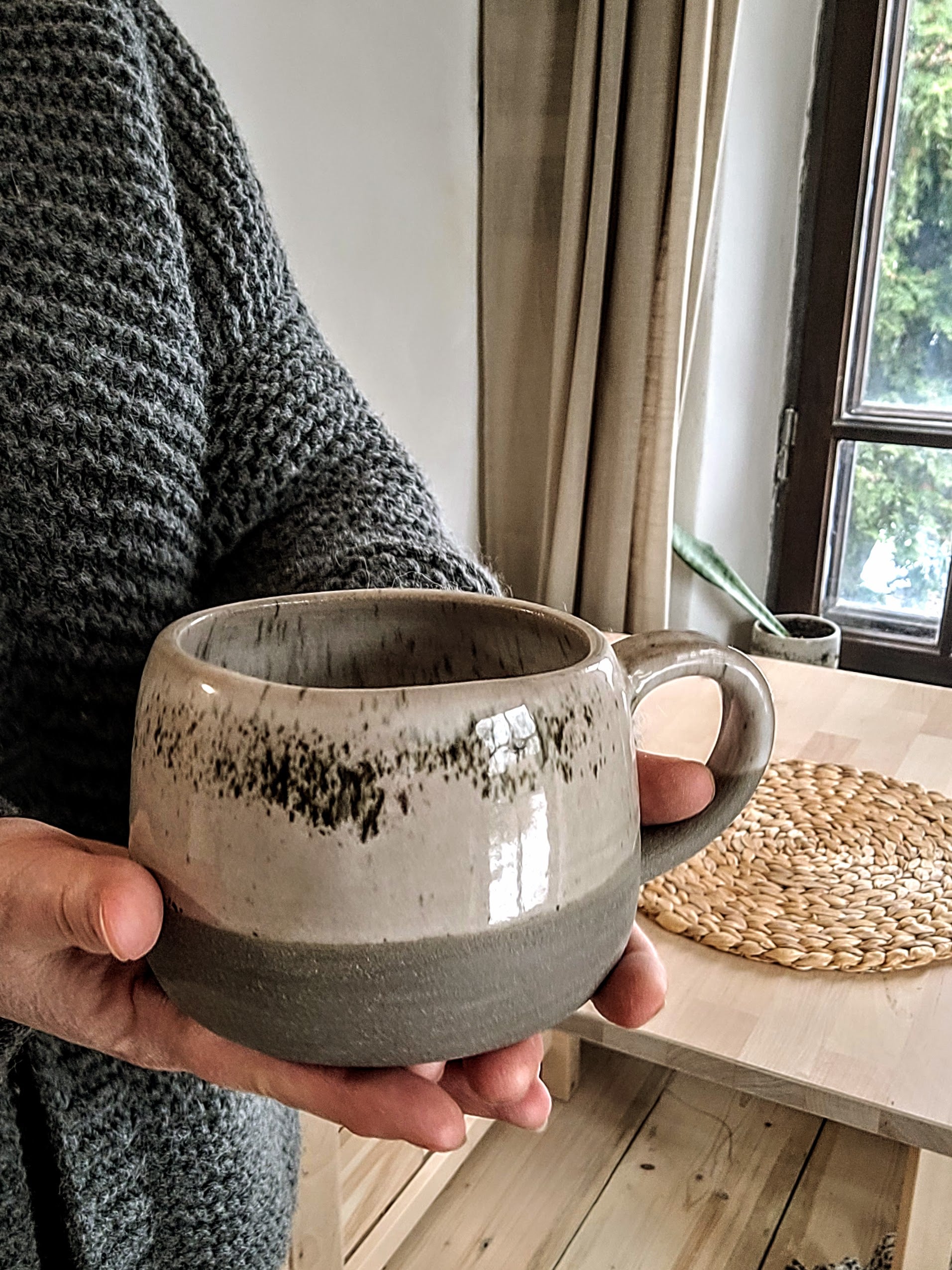 Treat yourself to the best! This handmade ceramic mug is perfect for your morning coffee, or a nice hot cup of tea on a cold winter's day.