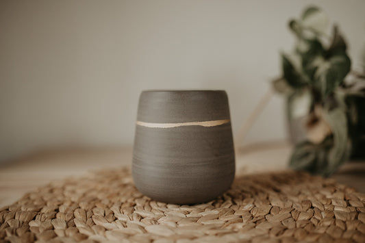 Handmade Ceramic Utensil Holder in Modern Minimalist Style