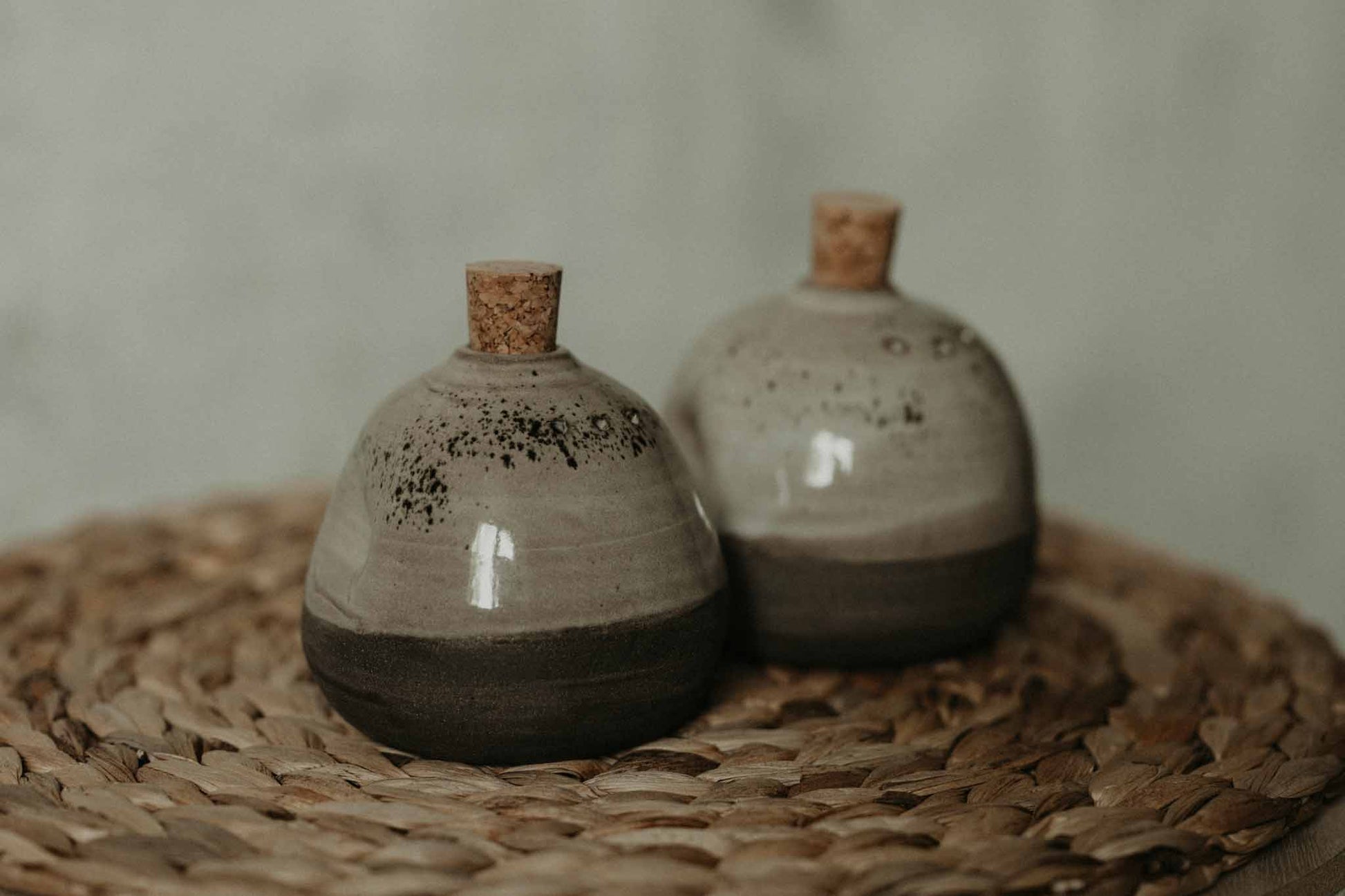 Modern Minimalist Ceramic Salt & Pepper Shakers Set