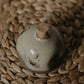 Ensemble salière et poivrière en céramique - gris avec glaçage moucheté