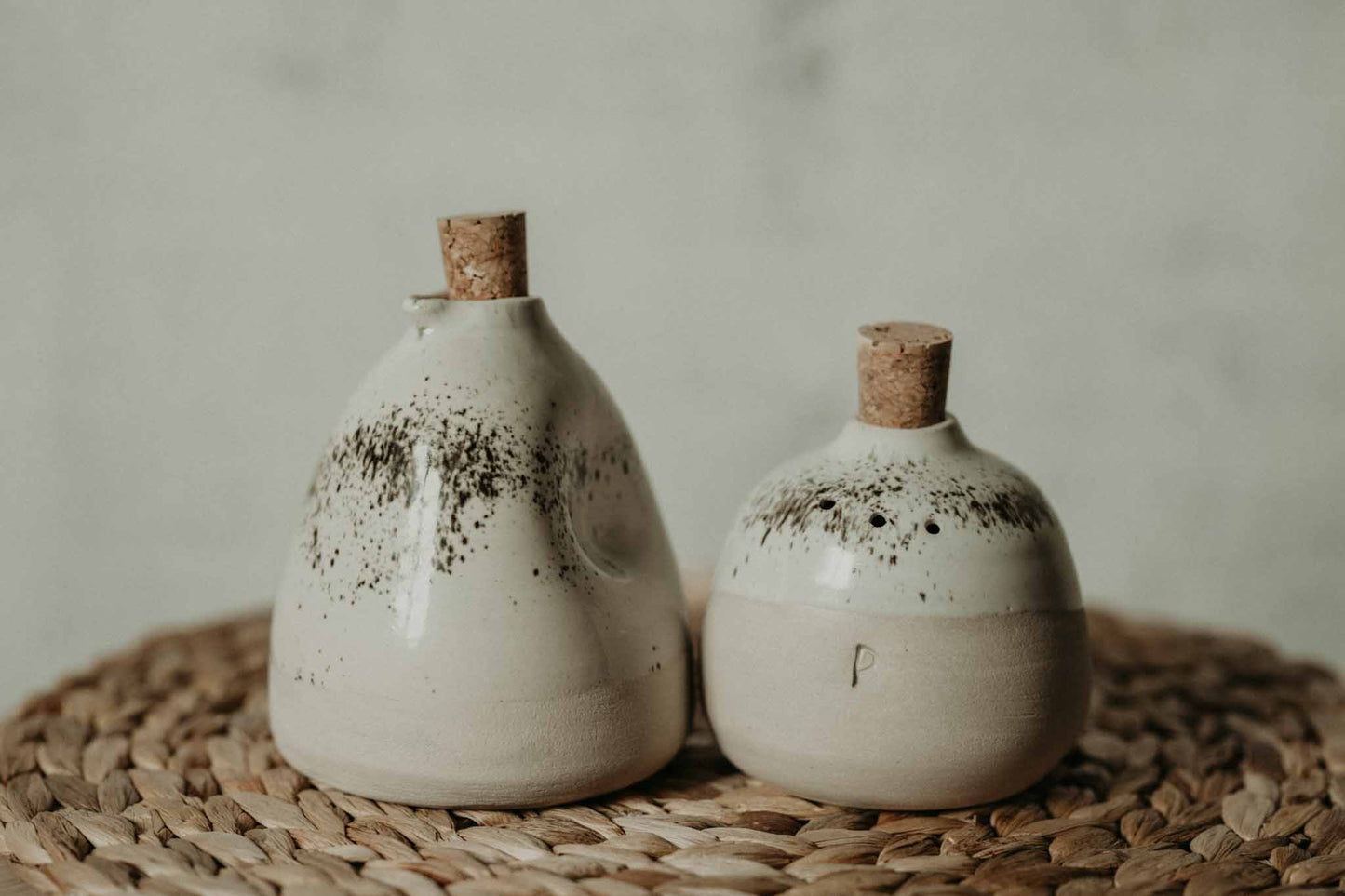 Add rustic style to your kitchen with this unique handmade stoneware oil pourer. Perfect for housewarming gifts and everyday kitchen use, the ceramic oil dispenser is sure to please.