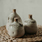 Unique Handmade Stoneware Pottery: Cream Toned Oil Bottle