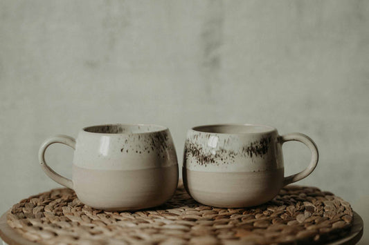 Cream toned mug set