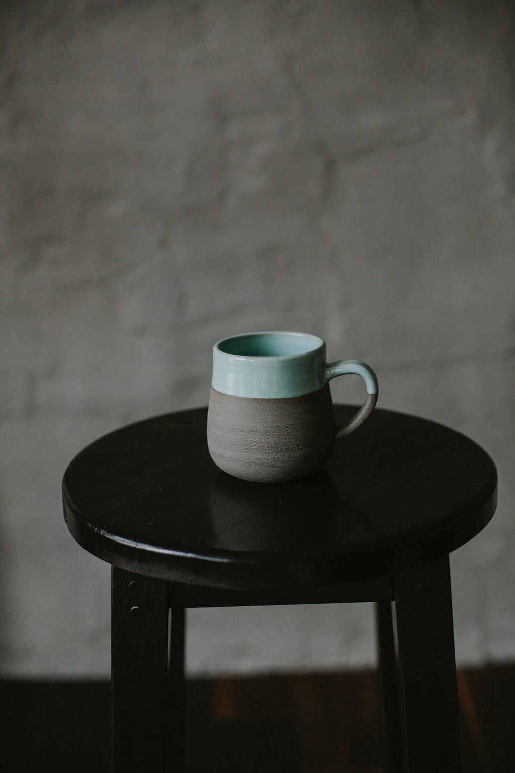 CERAMIC MUG "Gray + Teal Green"