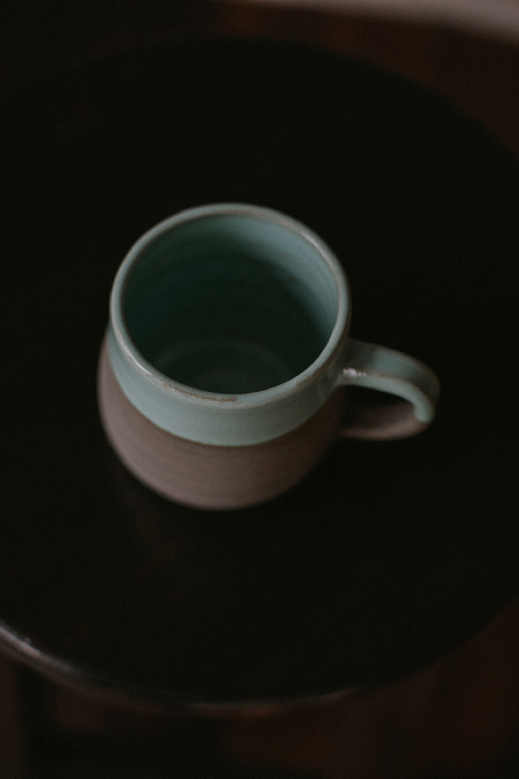 CERAMIC MUG "Gray + Teal Green"