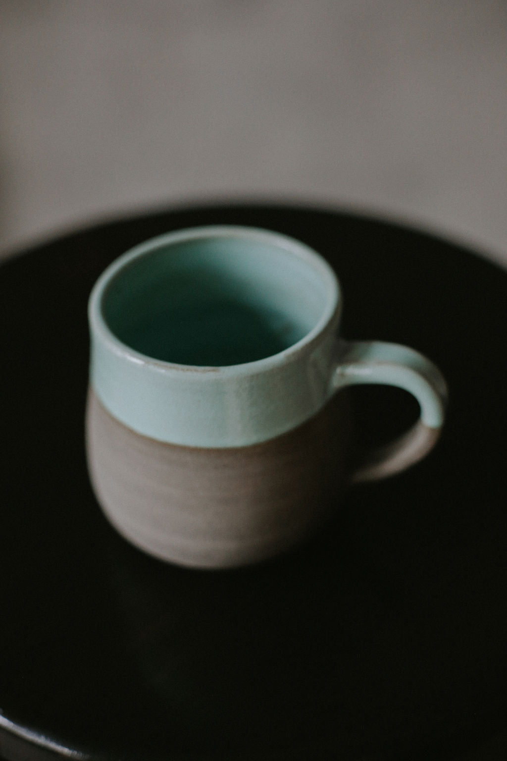 CERAMIC MUG "Gray + Teal Green"